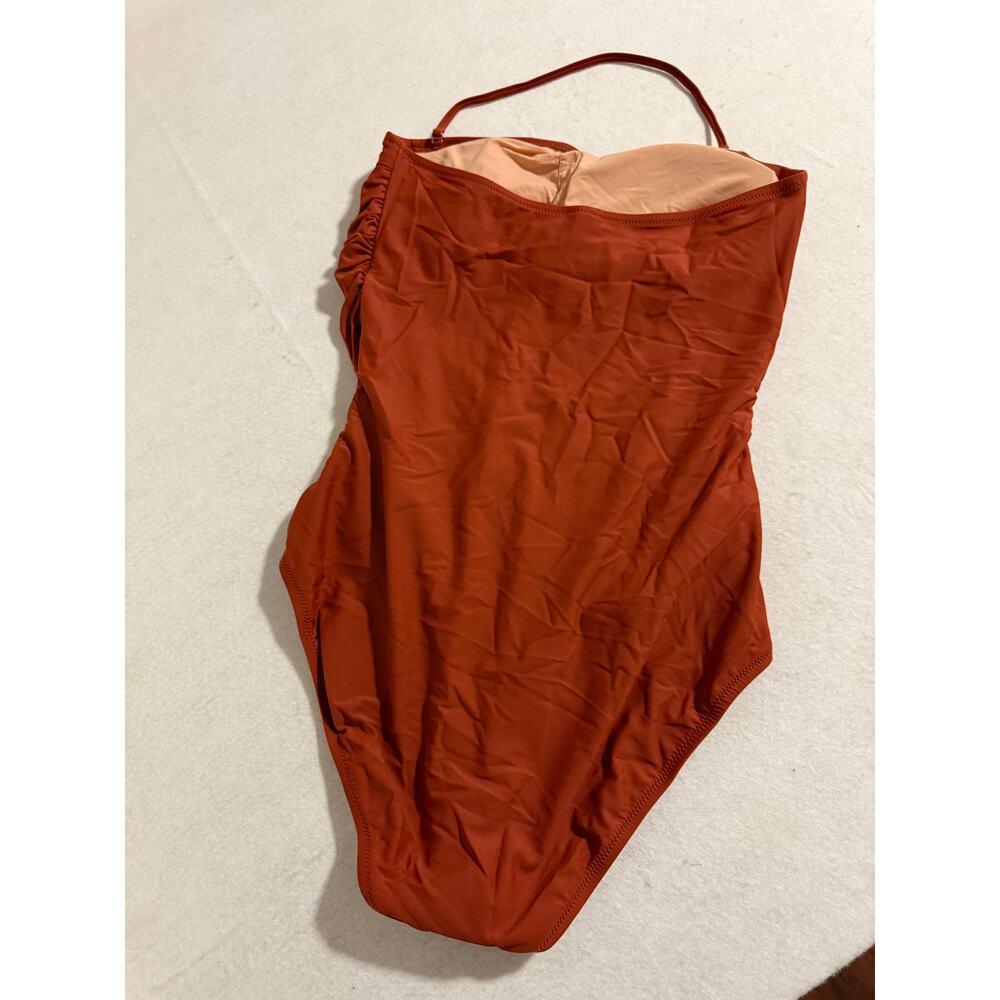J.Crew Factory Women Swimsuit Swimwear One Piece Large Rust Brown - Picture 11 of 11